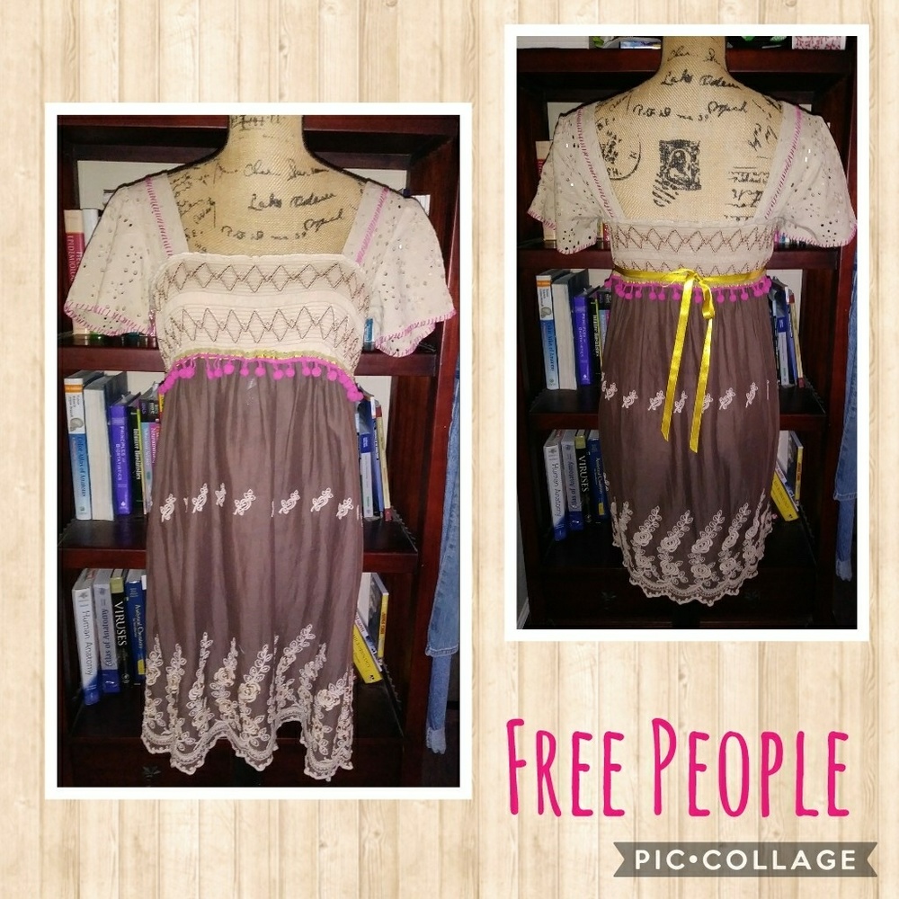 Free People Cotton Peasant Dress